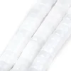 Lot de 20 perles heishi naturelles 6 mm - Jade blanche
