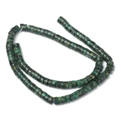 Lot de 20 perles heishi naturelles 6 mm - Jaspe africain