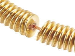 Lot de 20 perles intercalaires en hématite synthétique - Doré à l'or fin