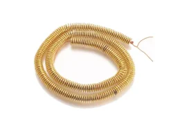 Lot de 20 perles intercalaires en hématite synthétique - Doré à l'or fin