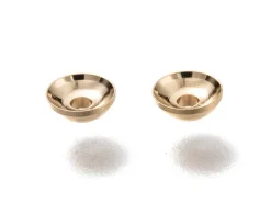 Lot de 20 perles intercalaires forme cloche en laiton - Doré à l'or fin