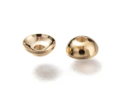 Lot de 20 perles intercalaires forme cloche en laiton - Doré à l'or fin