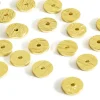 Lot de 20 perles intercalaires rondes texturées - Doré à l'or fin
