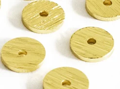 Lot de 20 perles intercalaires rondes texturées - Doré à l'or fin