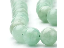 Lot de 15 perles naturelles rondes 6 mm - Jade verte