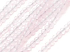 Lot de 50 perles naturelles 2 mm - Quartz rose