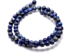 Lot de 15 perles naturelles rondes 6 mm - Lapis-lazuli