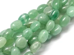 Lot de 20 perles ovales - Aventurine verte