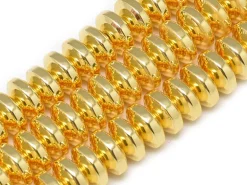 Lot de 20 perles épaisses intercalaires 6 mm - Doré
