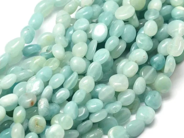 Lot de 20 perles pépites - Amazonite naturelle