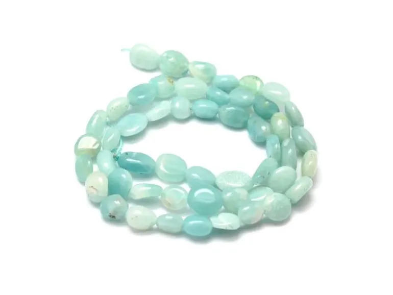 Lot de 20 perles pépites - Amazonite naturelle