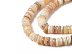 Lot de 20 perles rondelles heishi 6 mm - Coquillage naturel