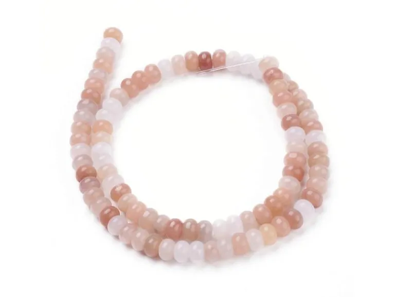 Lot de 20 perles rondelles - Aventurine rose