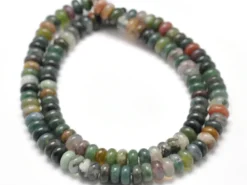 Lot de 20 perles rondelles - Agate indienne