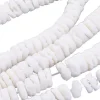 Lot de 20 perles rondelles heishi coquillage blanc