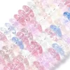 Lot de 20 perles rondelles en verre craquelé - Multicolore