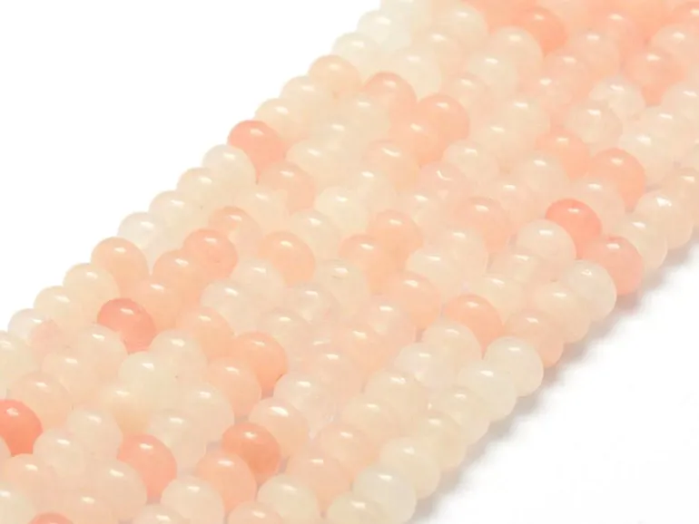 Lot de 20 perles rondelles - Aventurine rose