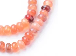 Lot de 20 perles rondelles - Cornaline naturelle