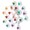 Lot de 20 perles rondes - Coeurs colorés