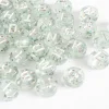 Lot de 200 perles rondes à paillettes - Lettres alphabet argentés