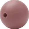 Lot de 5 perles rondes de 12 mm en silicone - Terracotta