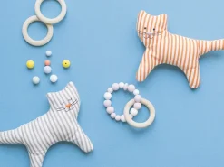 Lot de 5 perles rondes de 12 mm en silicone - Terracotta