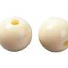 Lot de 50 perles rondes en plastique - Crème