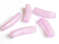 Lot de 5 perles tubes - Imitation naturelle marbre 6 mm - Violet