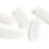Lot de 5 perles tubes - Imitation naturelle marbre 6 mm - Blanc