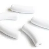Lot de 5 perles tubes opaques en résine 6 mm - Blanc