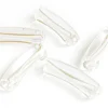 Lot de 5 perles tubes transparentes en résine 6 mm