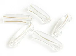 Lot de 5 perles tubes transparentes en résine 6 mm