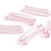 Lot de 5 perles tubes transparentes en résine 6 mm - Rose