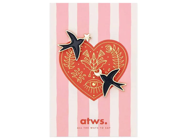 Lot de 2 Pin's Hirondelles Swallows - ATWS