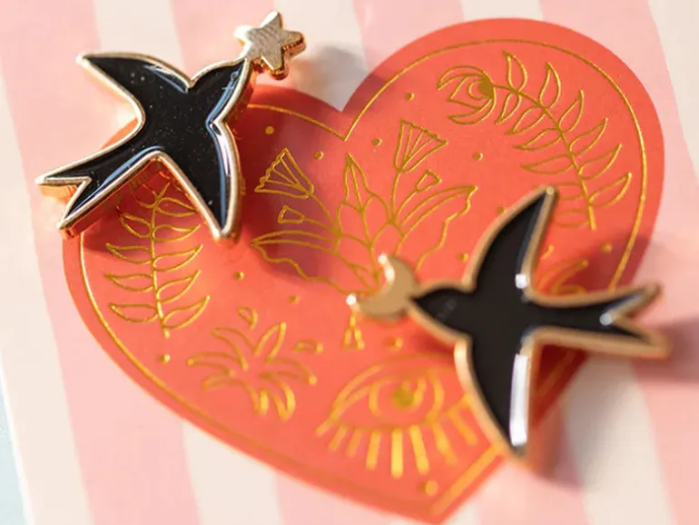 Lot de 2 Pin's Hirondelles Swallows - ATWS
