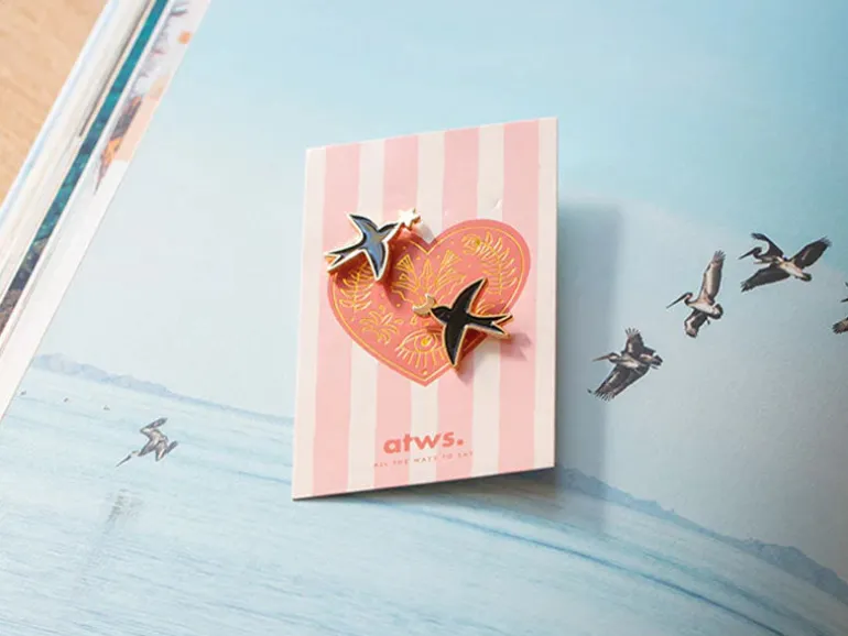 Lot de 2 Pin's Hirondelles Swallows - ATWS