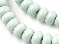 Lot de 20 rondelles en agate naturelle - Cyan clair