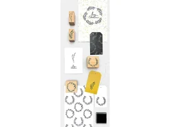 Lot de 4 tampons couronnes + 1 encreur
