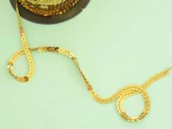 1m de ruban sequin 6 x 6 mm - doré