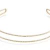Manchette texturée effet fil - Doré à l'or fin 18K