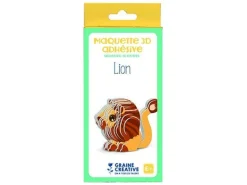 Maquette adhésive en carton 3D - Lion
