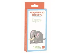Maquette adhésive en carton 3D - Éléphant