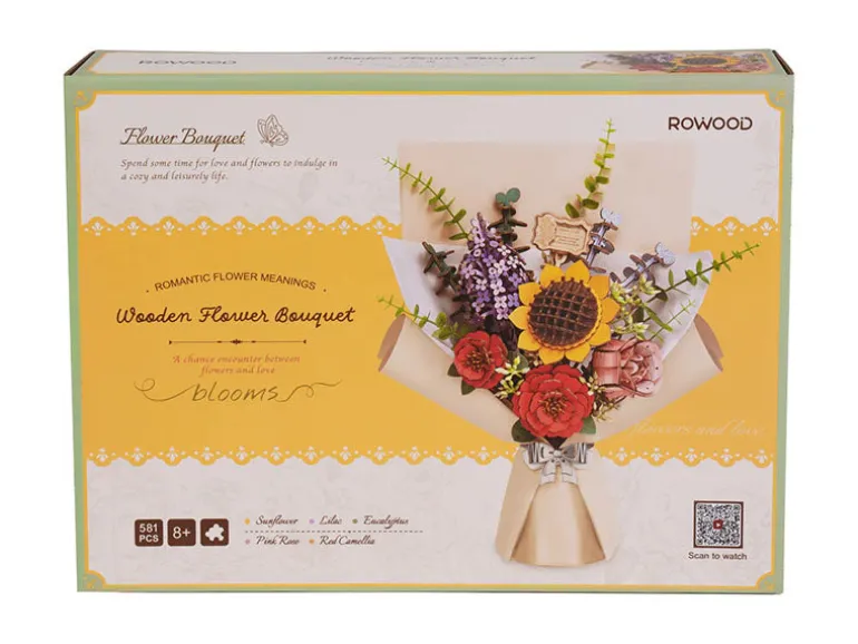Maquette Bouquet de fleur en bois Puzzle 3D - Rolife
