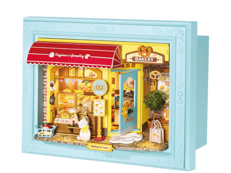 Maquette cadre Pâtisserie Chat Fluffy - Robotime