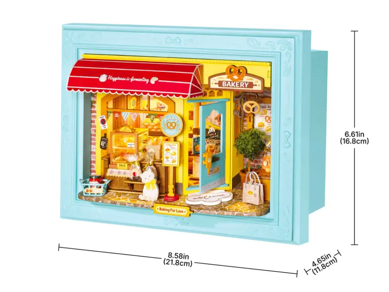 Maquette cadre Pâtisserie Chat Fluffy - Robotime