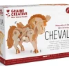 Maquette en bois 3D mécanique cheval