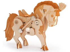 Maquette en bois 3D mécanique cheval