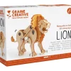 Maquette en bois 3D mécanique lion