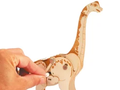 Maquette en bois 3D mécanique diplodocus