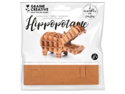 Maquette en carton 3D - Hippopotame à monter